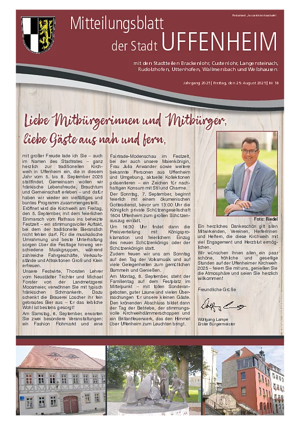 Mitteilungsblatt der Stadt Uffenheim