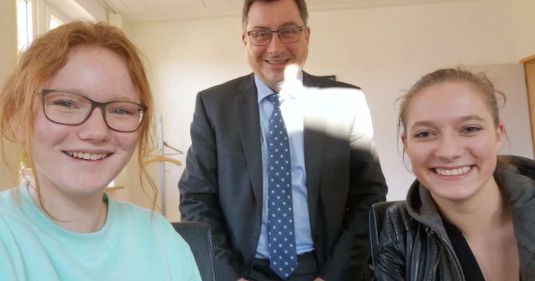 Besuch bei Bürgermeister Wolfgang Lampe